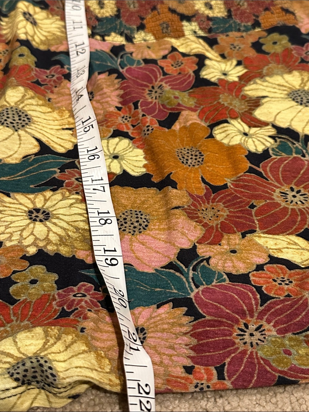 Nation LTD Floral Smocked V-Neck Tank in Rust, Yellow & Green - Picture 8 of 10